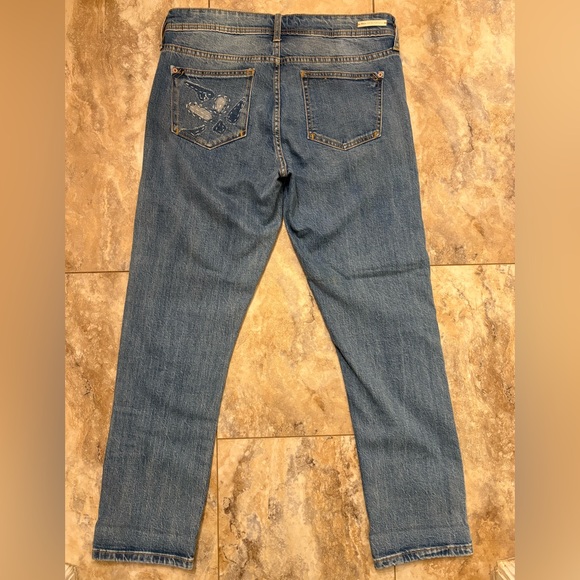 NWOT Anthropologie Pilcro Embroidered Patchwork
Floral Slim Boyfriend Jeans 28 - Picture 10 of 16